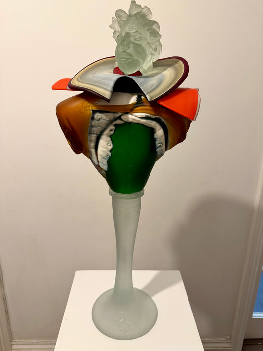 Glass Portrait – Hand-Crafted Gas Sculpture (10.55 kg)